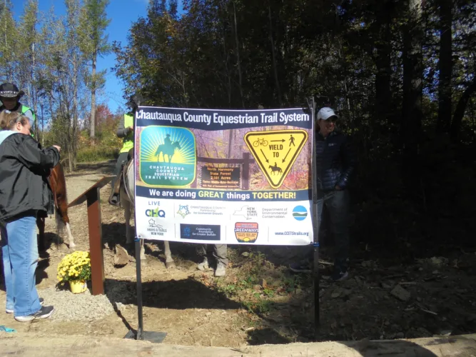 Ribbon cutting held for North Harmony Protect The Wetlands trail project
